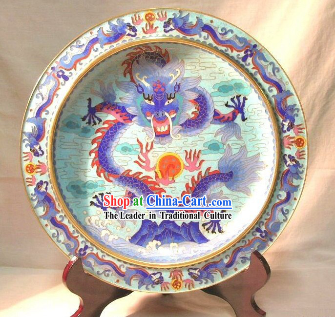 Chinese Classic Cloisonne Craft-Dragon King in the Cloud