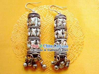 Tibet Natural Silver Earrings