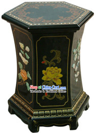 Chinese Palace Lacquer Ware Mound Sits