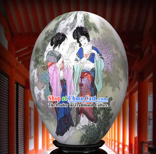 Chinese Wonders Hand Painted Colorful Egg-Ancient Palace Princess