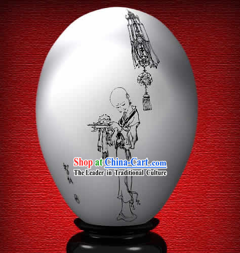 Chinese Wonder Hand Painted Colorful Egg-Zhi Neng of The Dream of Red Chamber