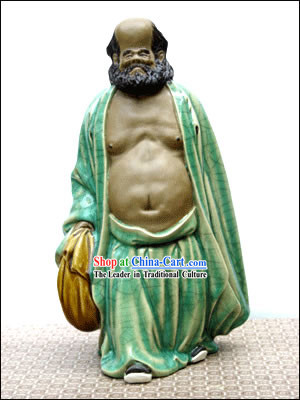 Hand Made Foshan Shi Wan Artistic Ceramics Statue-Ancient Hero