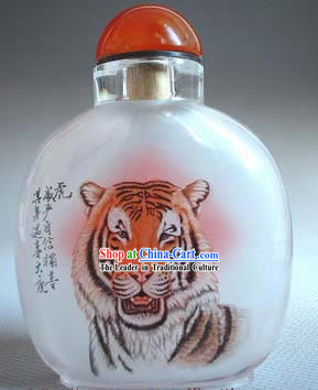 Snuff Bottles With Inside Painting Chinese Zodiac Series-Tiger