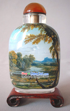 Snuff Bottles With Inside Painting Birds Series-Autumn
