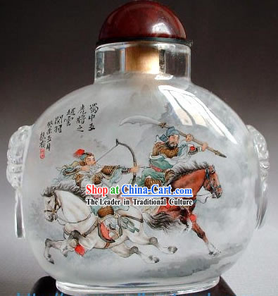 Snuff Bottles With Inside Painting Characters Series-Fighting for Country