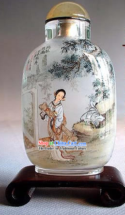 Snuff Bottles With Inside Painting Characters Series-Ancient Young Lady