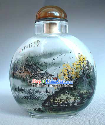 Snuff Bottles With Inside Painting Landscape Series-Autumn