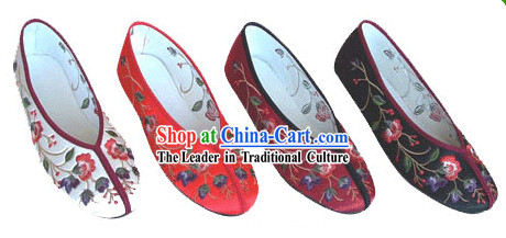 Chinese Classic Handmade Embroidery Shoes-Flowre Times