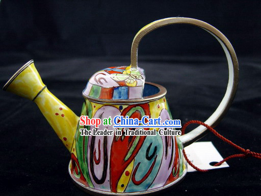 Chinese Hand Painted Enamel Watering Pot