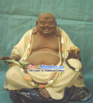 Chinese Porcelain Figurine_Statue from Shi Wan-Lucky Monk