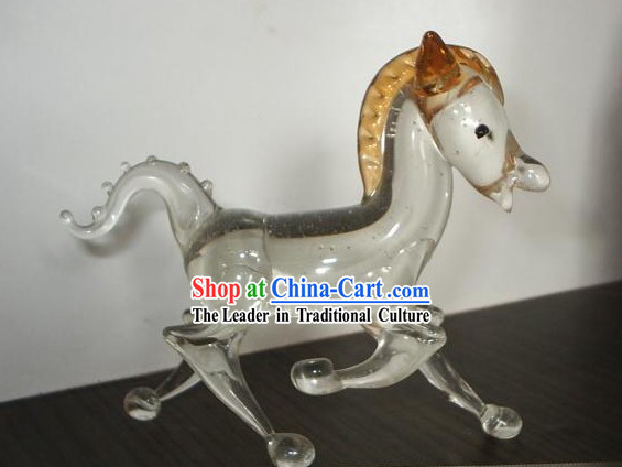 Chinese Classic Coloured Glaze Works-Yellow Horse