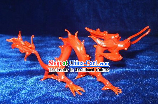 Chinese Classic Coloured Glaze Works-Red Dragon
