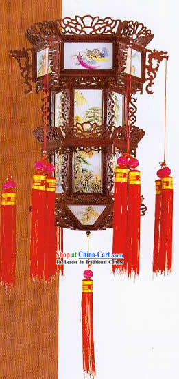 Hand Made Large Chinese Three Layers Dragon Palace Ceiling Lantern