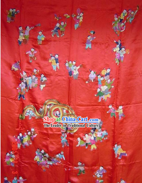 Chinese Classic Hand Embroidery Works-Hundreds of Children