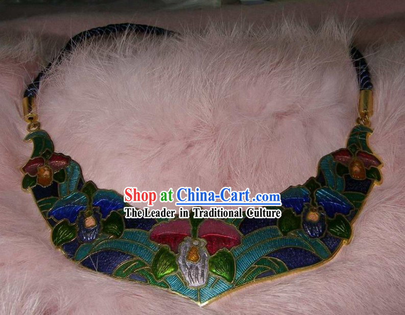 Chinese Stunning Cloisonne Necklace