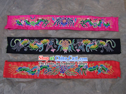 Chinese Stunning Miao Tribe Hand Embroidery Collectible-Belt