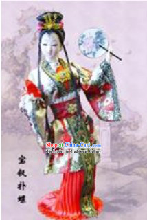 Handmade Peking Silk Figurine Doll - Xue Baochai in Dream of the Red Chamber