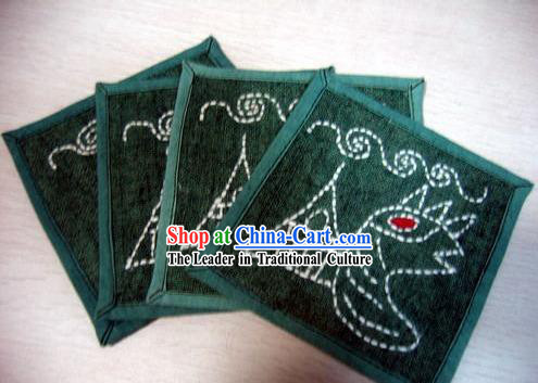 Chinese Classical Hand Made Tablemat for Batik Tablecloth _4 pieces set_
