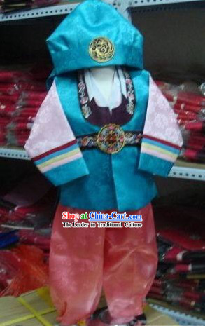 Korean Traditional Handmade Hanbok for Boys _blue_