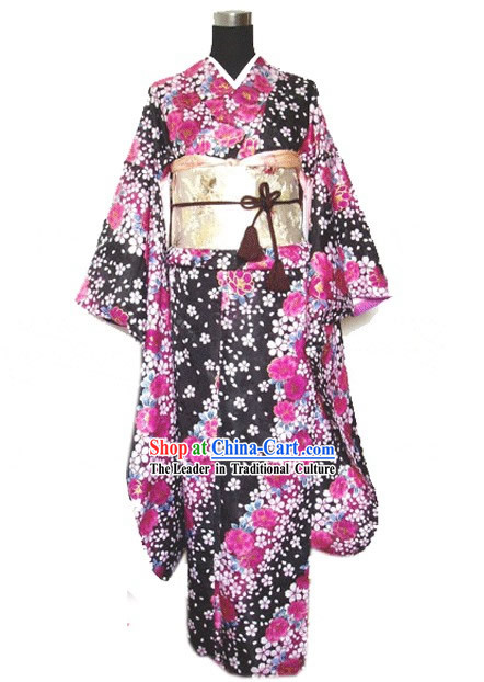Japanese Traditional Kimono Dress - Flower
