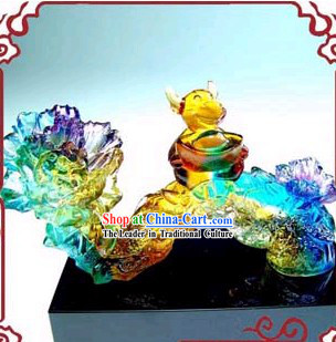 Chinese Traditional Feng Shui Colored Glaze Ru Yi _wish come true_