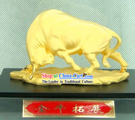 Chinese Feng Shui Lucky Cow _good luck in stock investing_