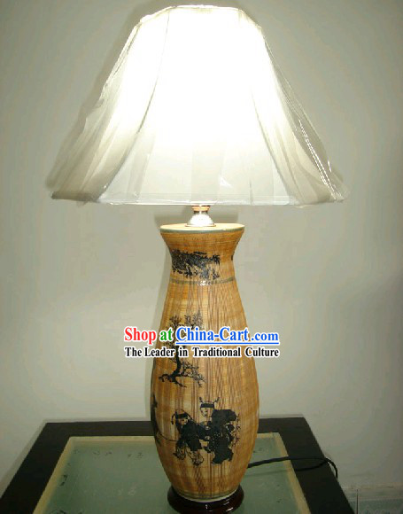 Chinese Classic Jing De Zhen Ceramic Reading Lamp