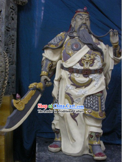 Chinese Classic Shiwan Ceramics Statue Arts Collection - Guan Yu