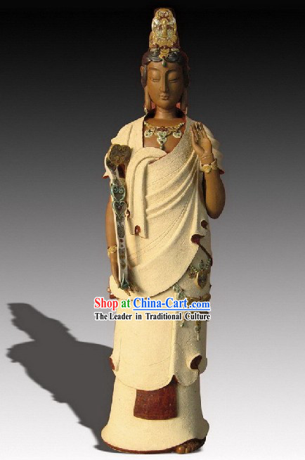 Chinese Classic Shiwan Ceramics Statue Arts Collection - As You Wish Kwan Yin