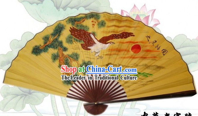 65 Inches Chinese Traditional Handmade Hanging Silk Decoration Fan - Da Peng Zhan Chi