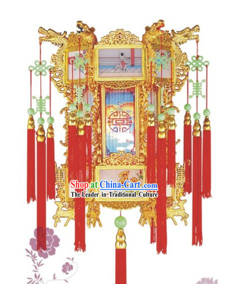 Chinese Classic Dragons Hanging Palace Lantern