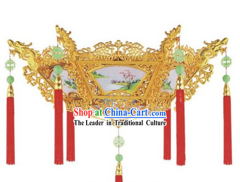 Chinese Electric Dragon Phoenix Ceiling Lantern