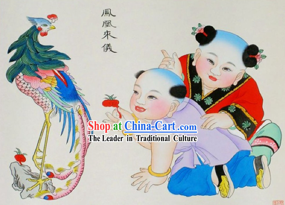 Yangliuqing Folk Painting _ Chinese New Year Paintings - Phoenix Painting