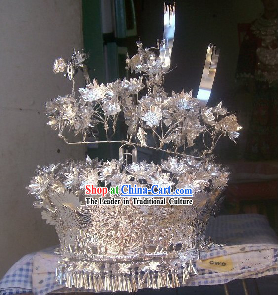 Traditional Large Silver Miao Crown