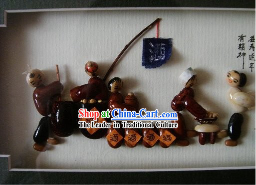 Chinese Traditional Bean Painting Arts and Crafts - Wine Shop