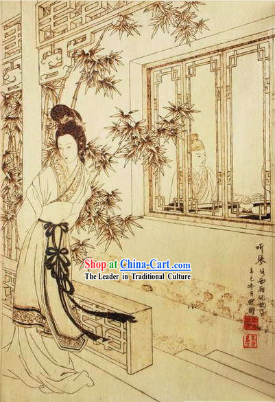 Chinese Film and Stage Performance and Photo Studio Traditional Painting Prop - Ancient Beauty