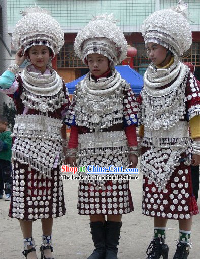 Chinese Classical Minority Silver Clothing Complete Set