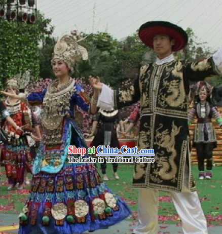 Traditional Miao Minority Wedding Dress 2 Complete Sets