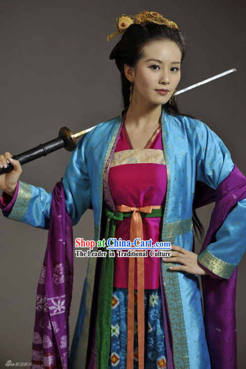 Chinese Guzhuang Beauty Costume Complete Set