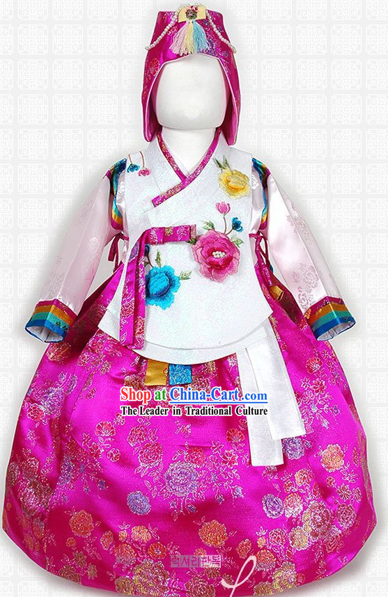 Traditional Korean Girl Hanbok Birthday Dress Set