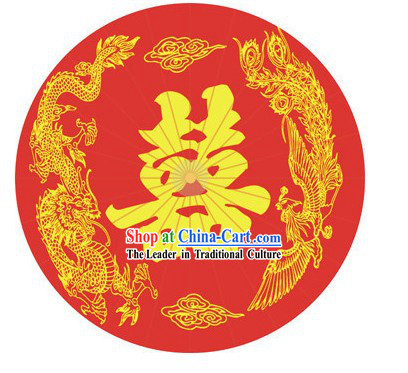 Chinese Wedding Dragon and Phoenix Umbrella