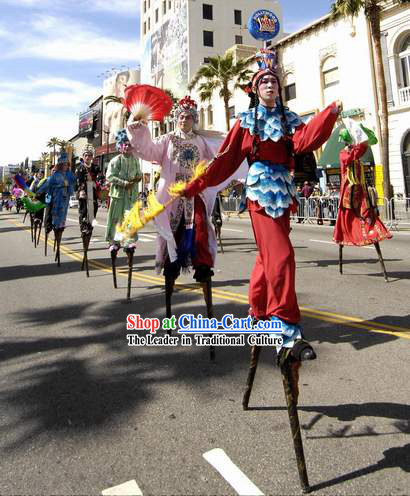 Chinese Jumping Stilt Gao Qiao Costume Complete Set