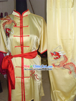 Chinese Traditional Wushu Uniform and Belt for Men