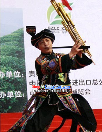 Chinese Traditional Miao Costume Complete Set for Men