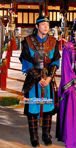 Korean Male Warrior Costume Ancient Korean Hero Costumes Set