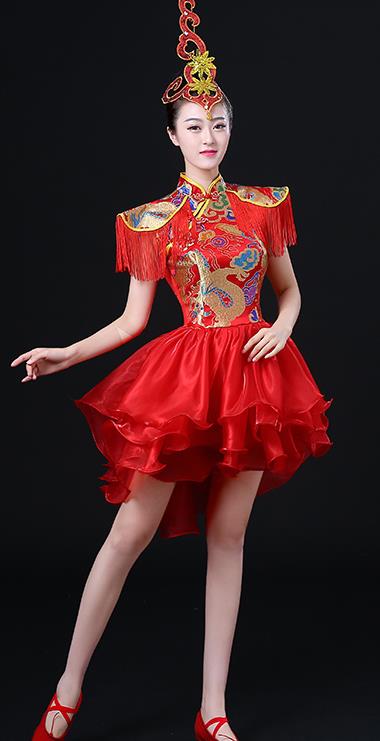 Chinese Modern Phoenix Wedding Dress