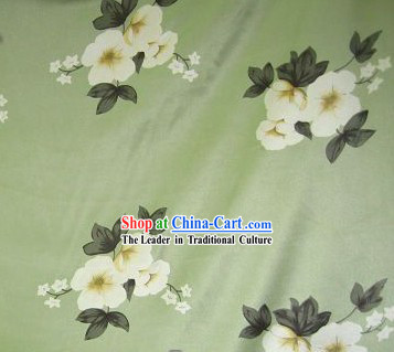 Chinese Pure Silk Flower Fabric