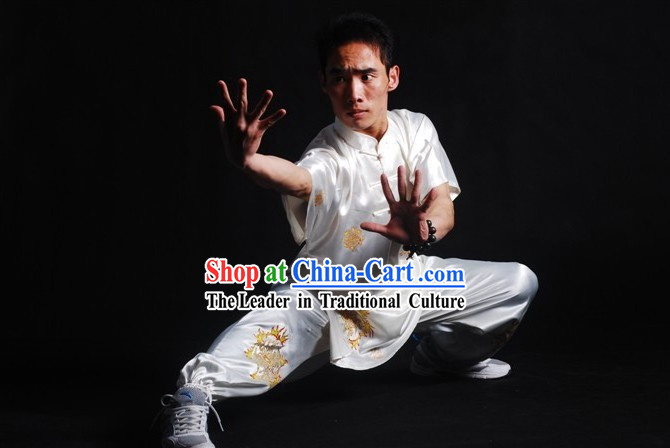 Chinese Professional Wushu Performance Silk Suit for Men