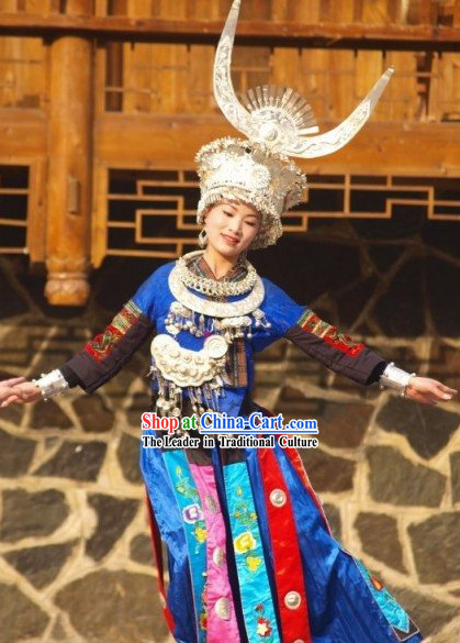 Chinese Miao Minority Dance Costume Complete Set