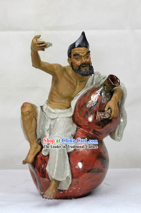 Ji Gong Chinese Shiwan Ceramic Figurine